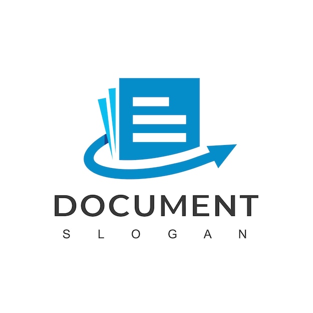 Paper document logo design template