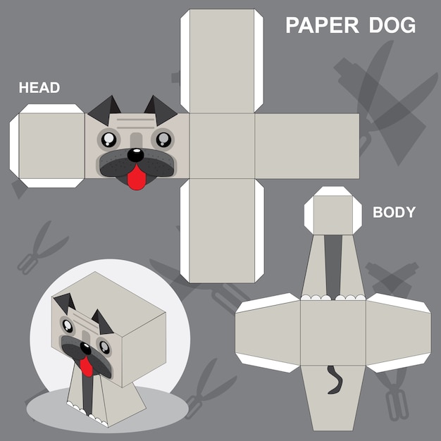 Paper dog template