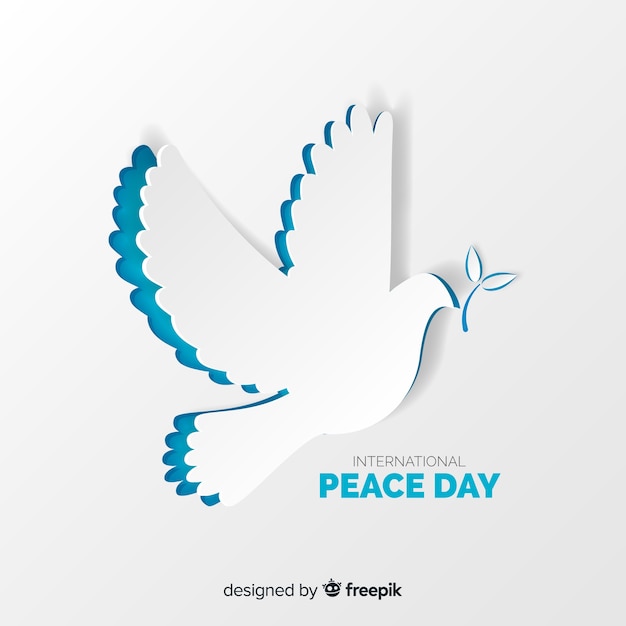 Paper dove for international peace day