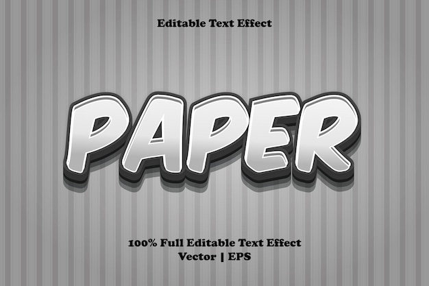 Paper editable text effect