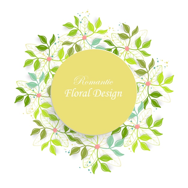 Бумажная цветочная рамка с яркими красочными срезанными цветами и листьями Свадебные украшения