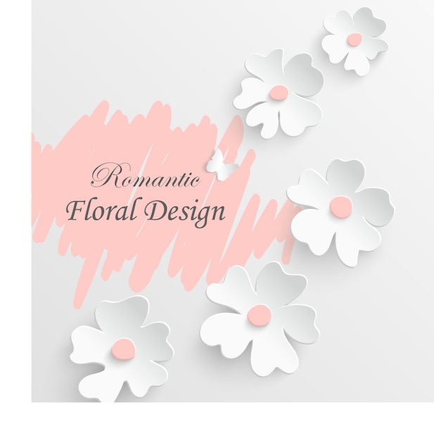 Paper flower Sakura Vector illustration