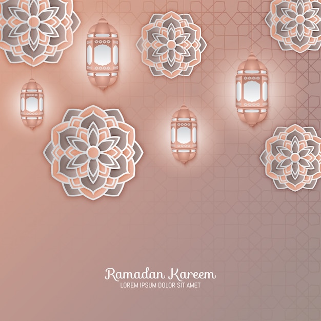 Paper graphic of islamic geometric art