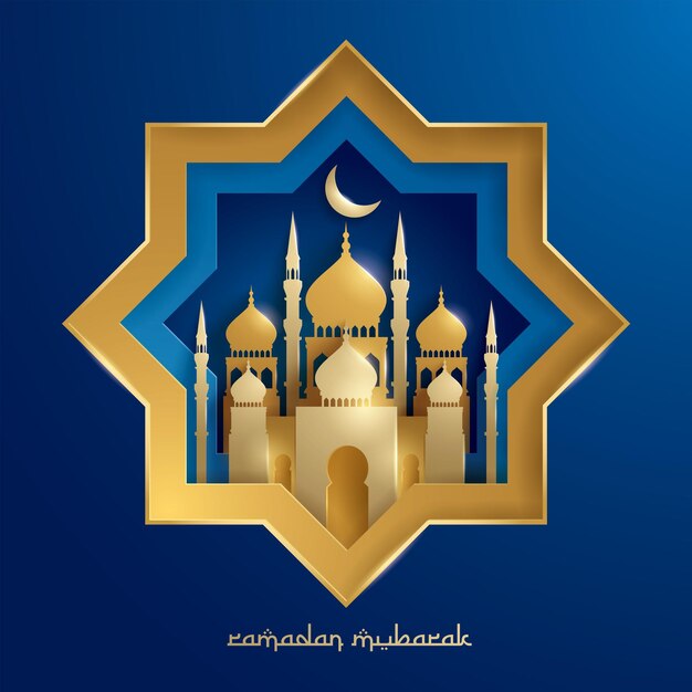 paper graphic of islamic mosque
