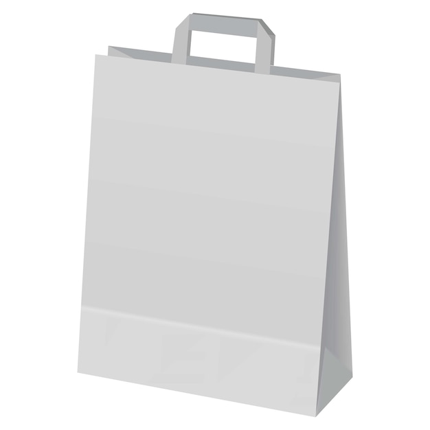 paper hand bag mockup realistic illustration of paper hand bag vector mockup for web design isolated on white background