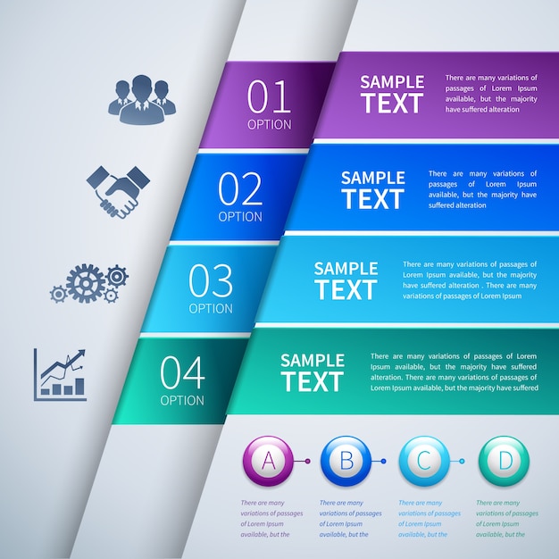 Modello di infografica di carta