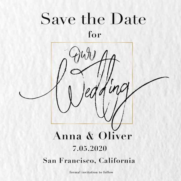 Vector paper invitation for wedding in spring