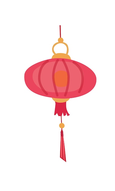 Paper lantern vector illustration mid autumn festival concept traditional chinese or asian lantern