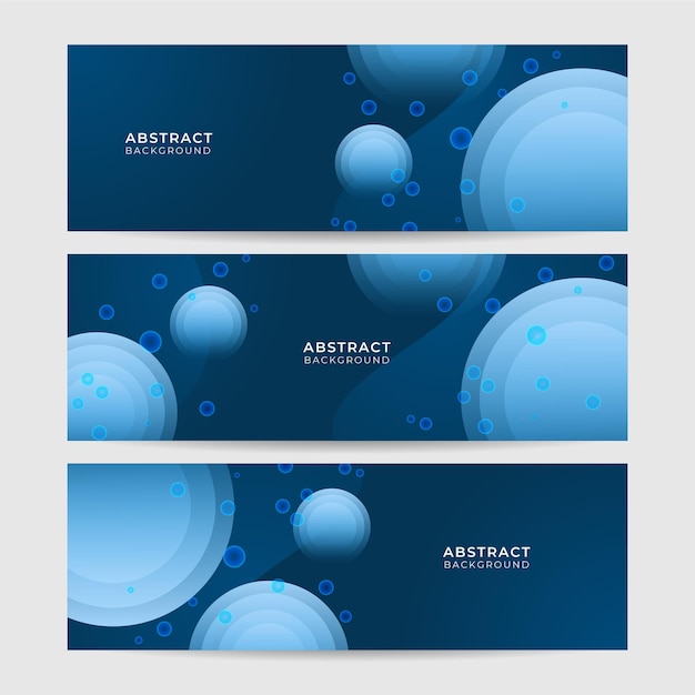 Paper layer Blue Abstract Geometric Wide Banner Design Background