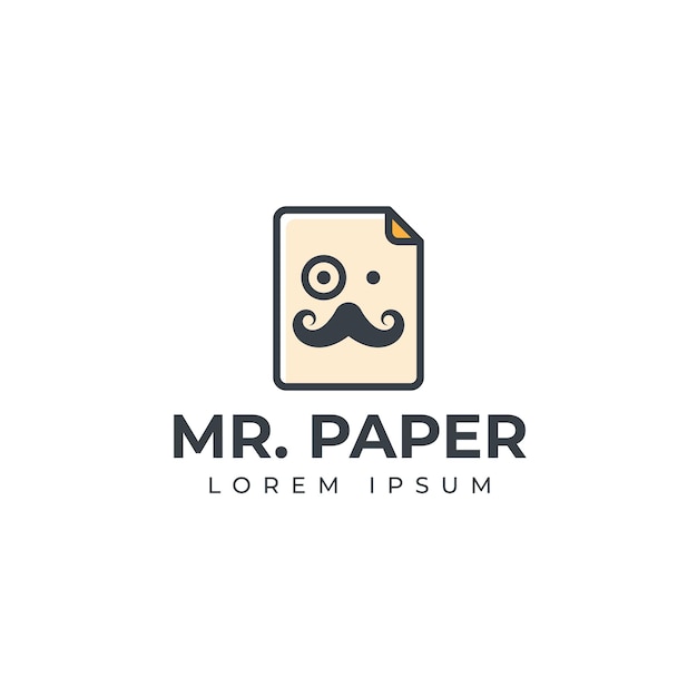 Vector paper logo illustration