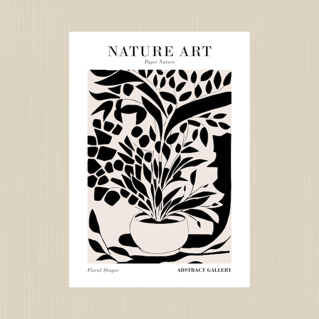 Paper Nature Cutouts Composition Printable Poster