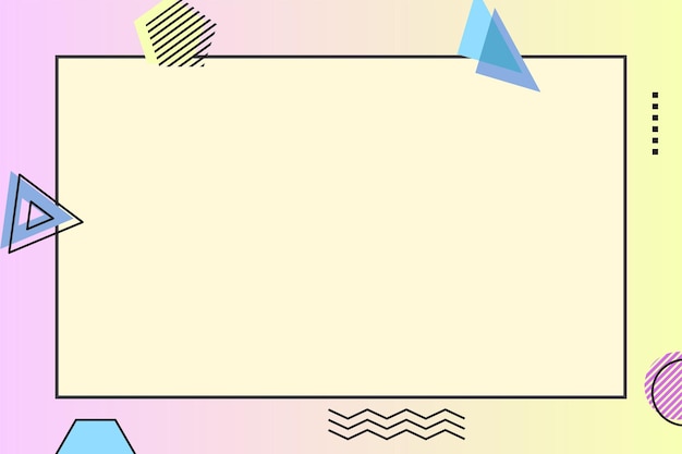 Paper note with memphis element and gradient background