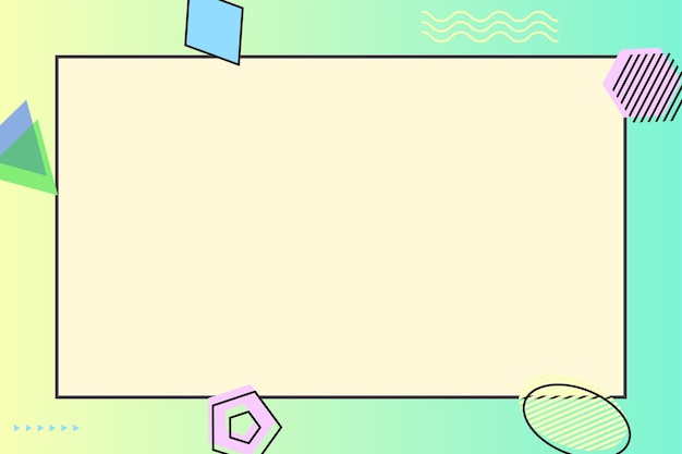 paper note with memphis element and gradient background