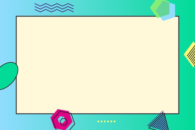 Paper note with memphis element and gradient background