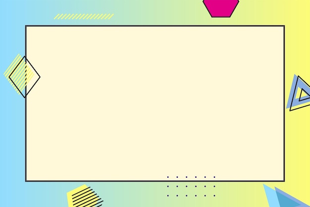 paper note with memphis element and gradient background