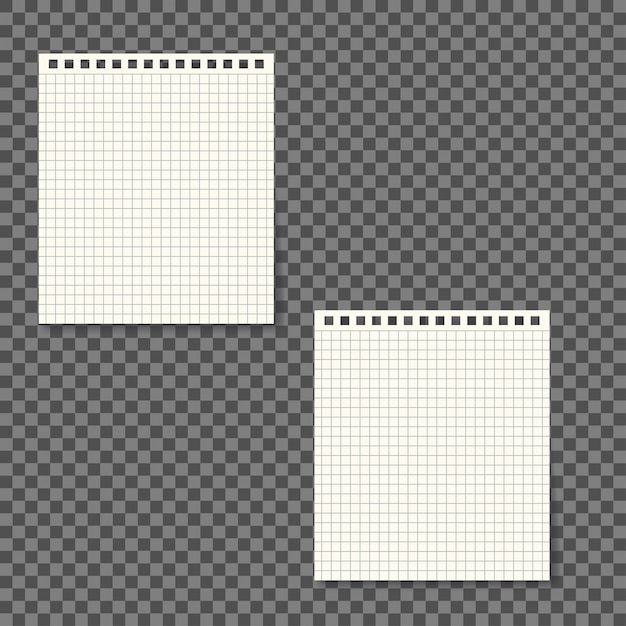 Paper Notepad Isolated on transparent Background.