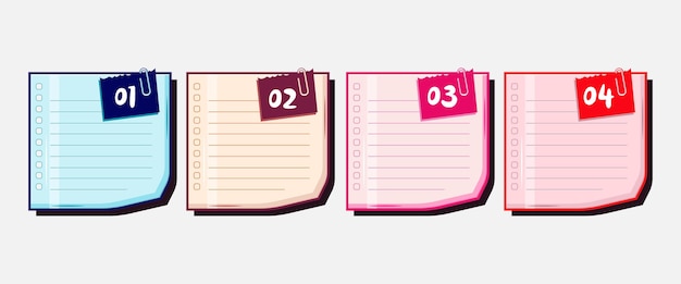 Paper notes color set