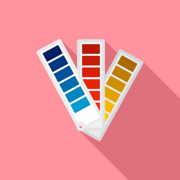 Vector paper pantone color chart icon flat illustration of paper pantone color chart vector icon for web design