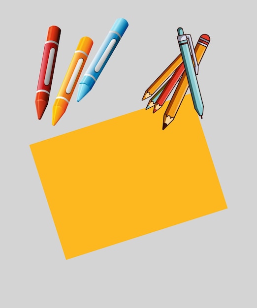 paper and pencil cartoon icon illustration