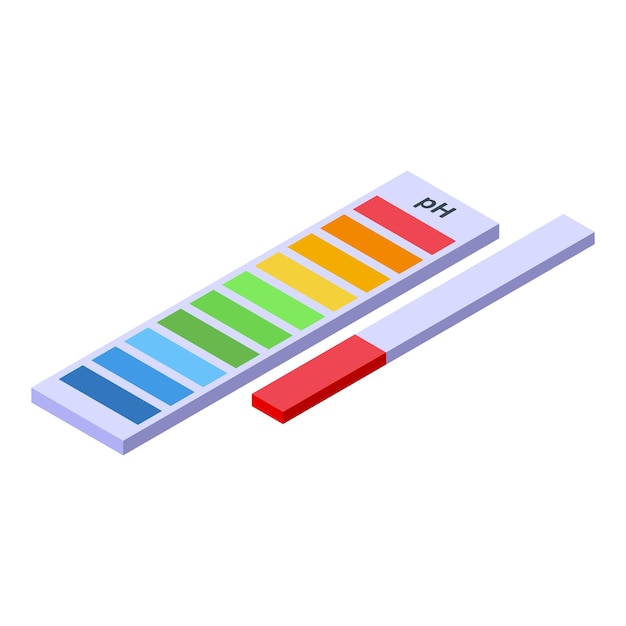 Vector paper ph meter icon isometric vector water soil test value