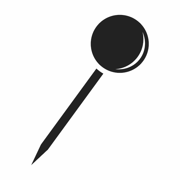 Vector paper pin needle icon illustration in flat style