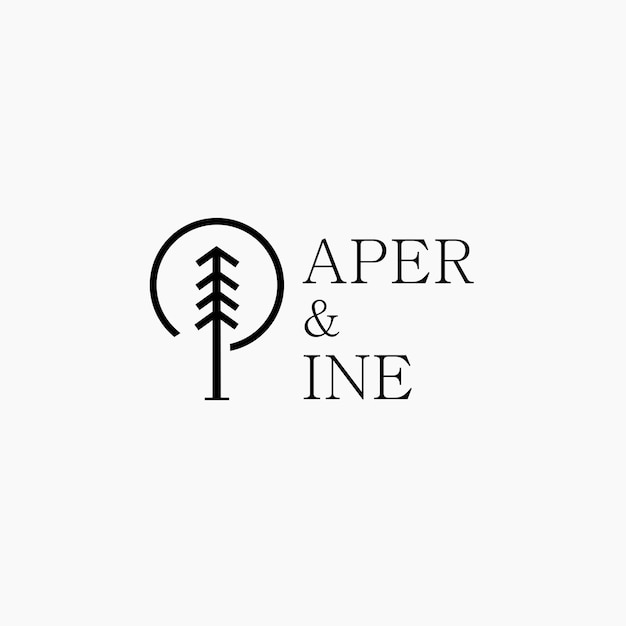 Paper and pine logo