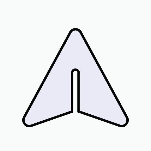 Vector paper plane icon kite send message symbol