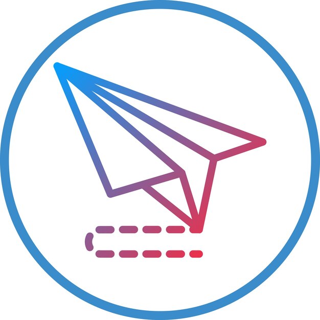 Paper plane icon style