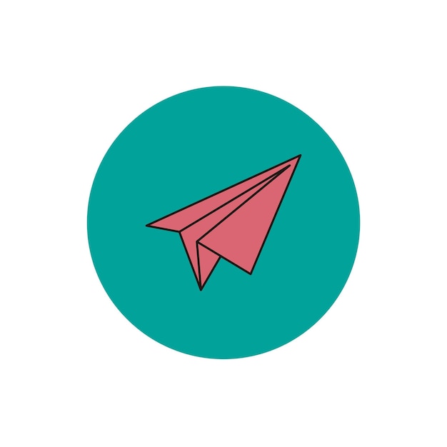 Paper plane icon vector design