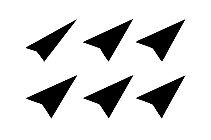 Vector paper plane icons set