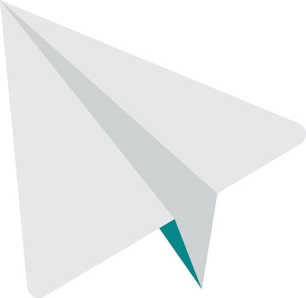 Vector paper plane illustration in minimal style