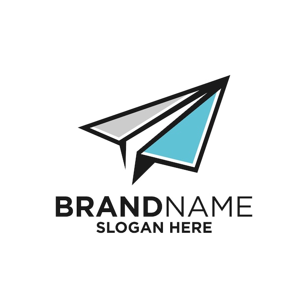 Paper Plane Logo Design Template Inspiration Vector Illustration