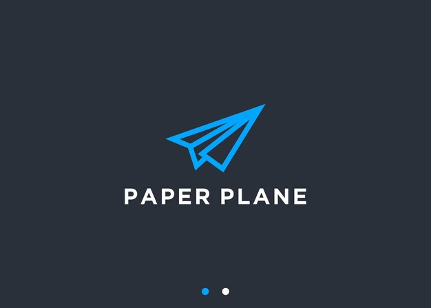 紙の飛行機 ロゴデザイン ベクトル シルエット イラスト