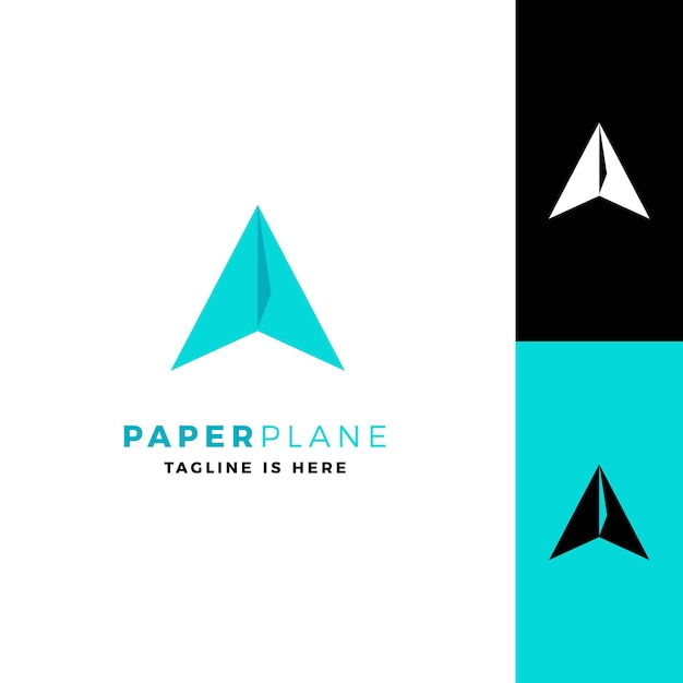 Paper plane logo vector icon illustration