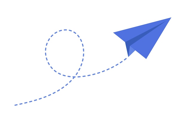 종이 비행기 종이 접기 비행 라인 아이콘 벡터 일러스트 레이 션.