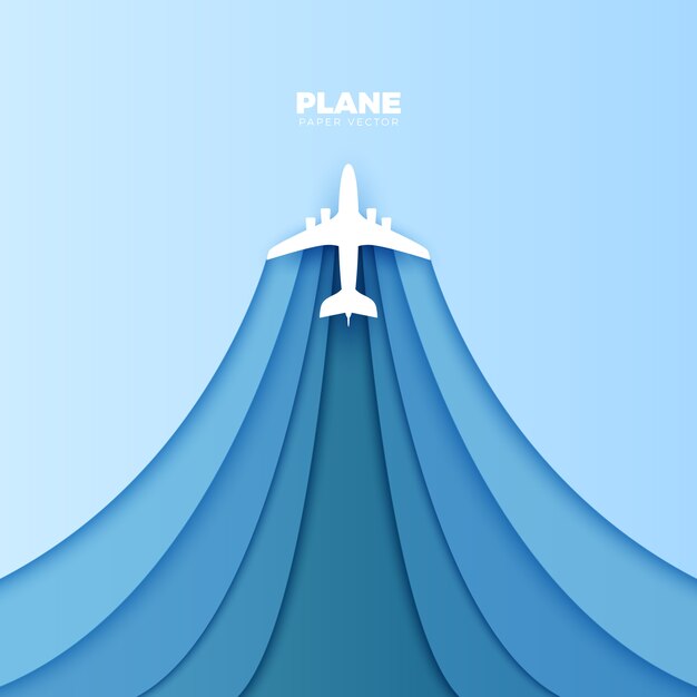 Paper plane vector origami