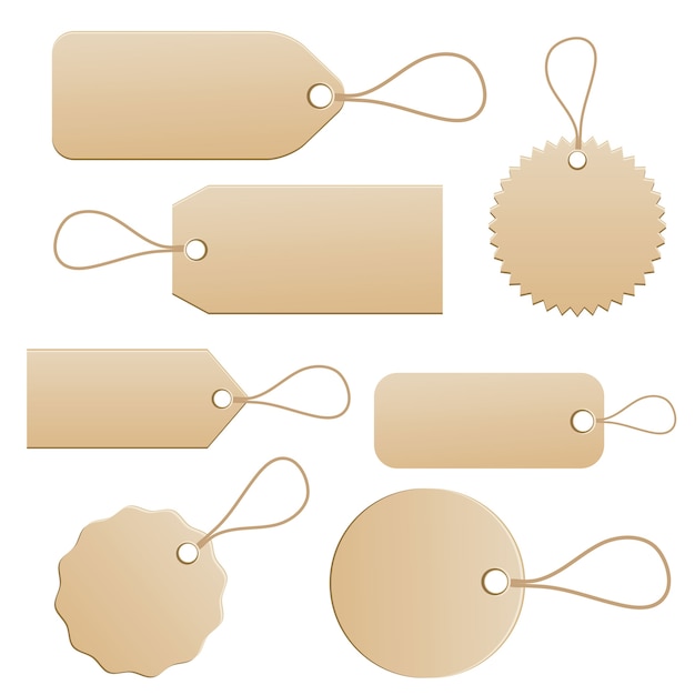 Vector paper price tags