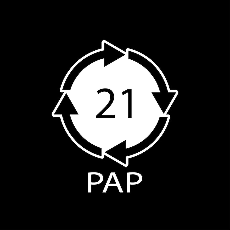 Vector paper recycling symbol pap 21 other mixed paper vector illustration