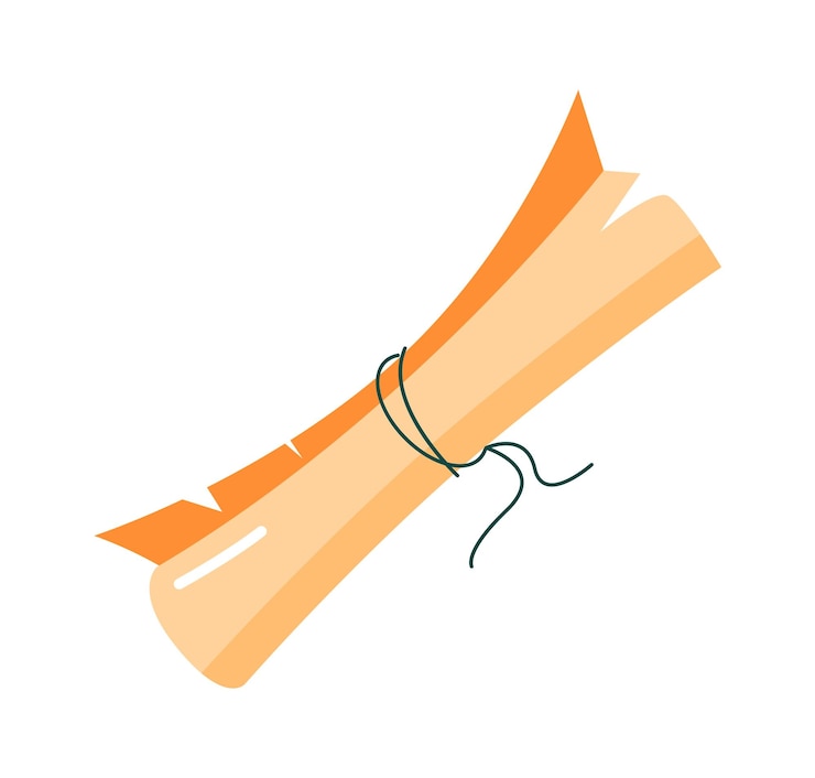 Vector paper scroll icon vector illustration