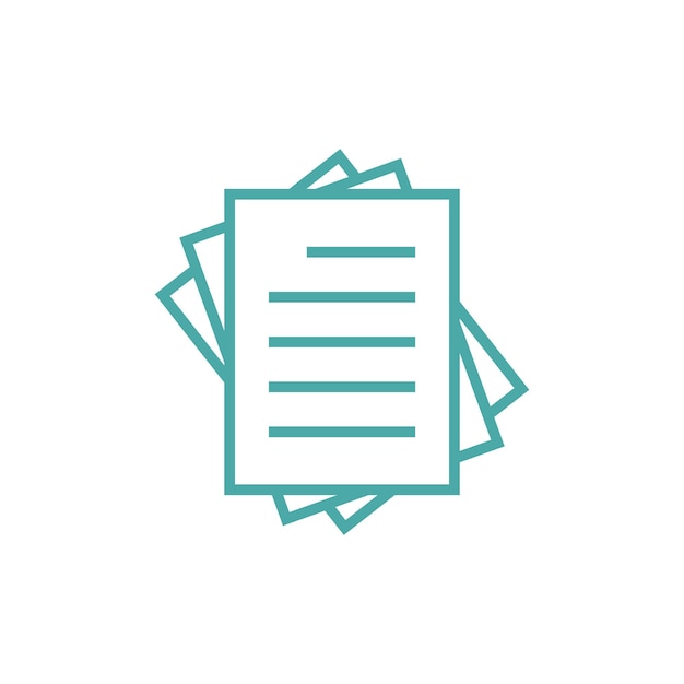 Шаблон вектора значка документа листа бумаги
