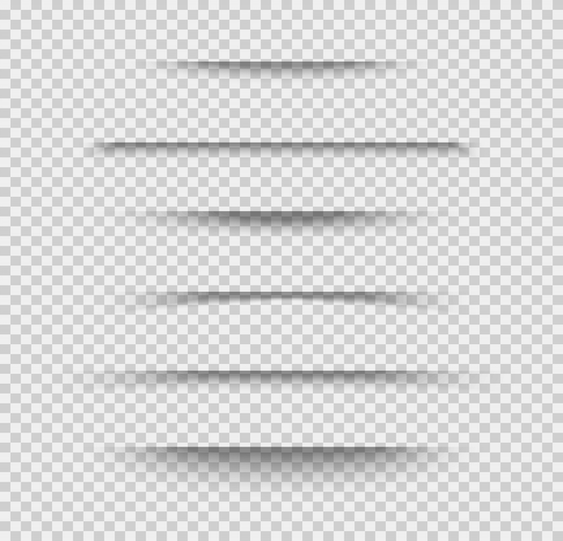 Effetto ombra foglio di carta, su sfondo trasparente