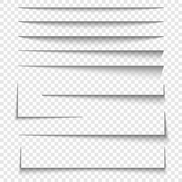 Vector paper sheet shadow effects