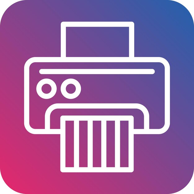 Paper Shredder Icon Style