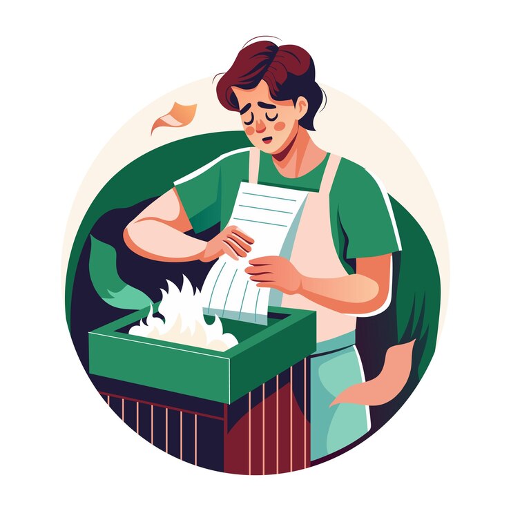 Vector paper shredder illustration in flat style