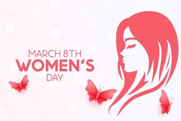 Paper style happy womens day greeting design