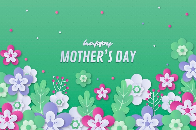 Paper Style Mothers Day Background