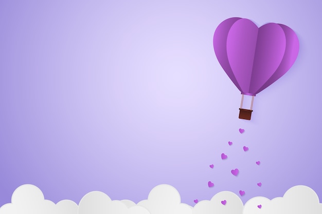 Pantone viola del giorno di san valentino di stile di carta