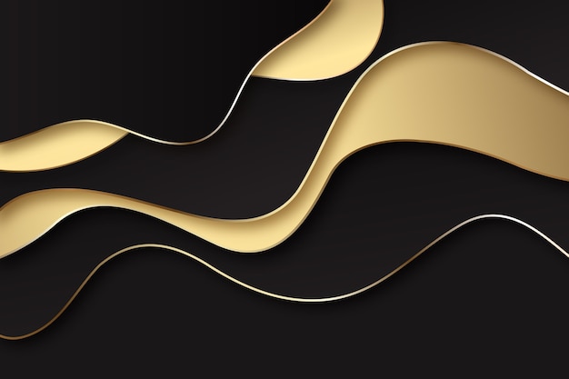 Vector paper style wavy background