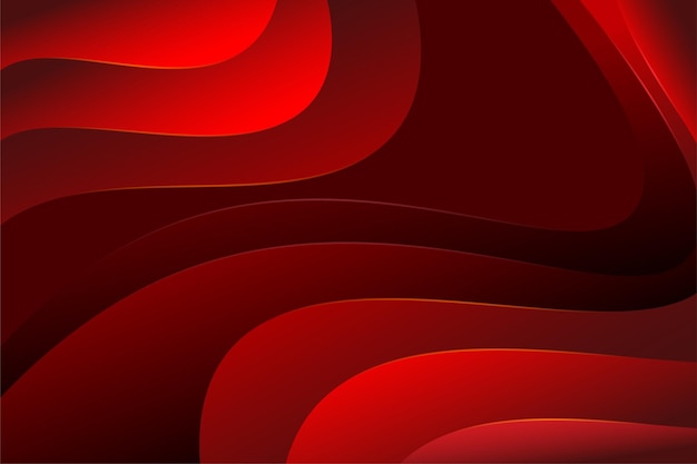 Vector paper style wavy red background