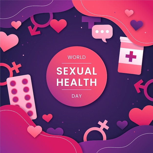 Paper style world sexual health day illustration